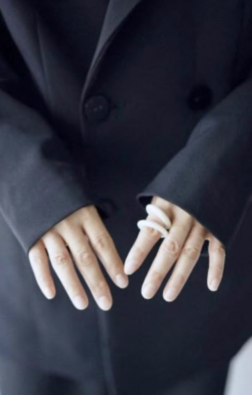 TIM - 2-piece ear cuff / ring mother of pearl - Image 3