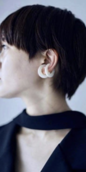 TIM - 2-piece ear cuff / ring mother of pearl