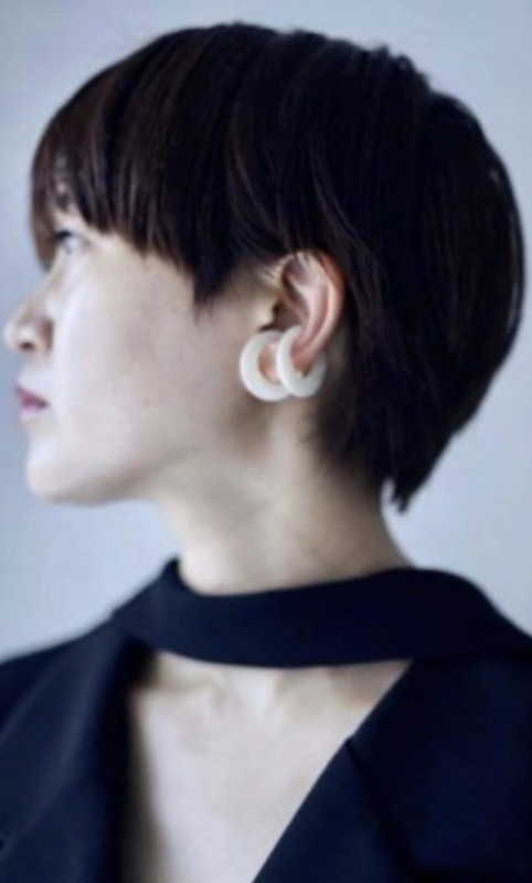 TIM - 2-piece ear cuff / ring mother of pearl